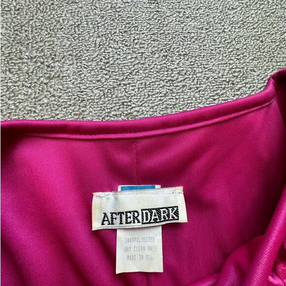 Vintage After Dark Dress Womens Medium Cocktail Micro Pleated Tiered Pink - Picture 4 of 10